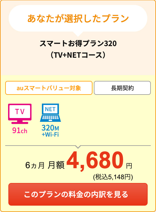 J:COMのスマートお得プラン320
