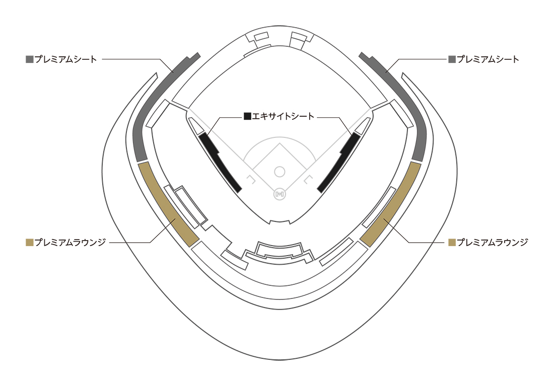 東京ドームの座席表